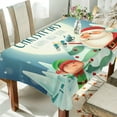 thumbnail image 4 of SKYSONIC Santa Claus Tablecloth Waterproof Washable Polyester Square Table Cover Durable Tablecloth for Kitchen Dining Table Party Decor (54 X 54 Inch), 4 of 7