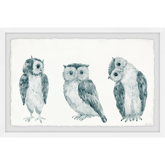 Marmont Hill Owl Cuties Framed Painting Print