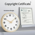 thumbnail image 4 of Reloj de pared AKCISOT de 30 cm con vetas de madera, funciona con pilas, 4 of 9