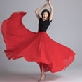 thumbnail image 5 of Elegant Double Layers Ballet Lyricals Dance Skirt for Women Big Swing Performances Long Skirt with Elastic Waist Lining, 5 of 9