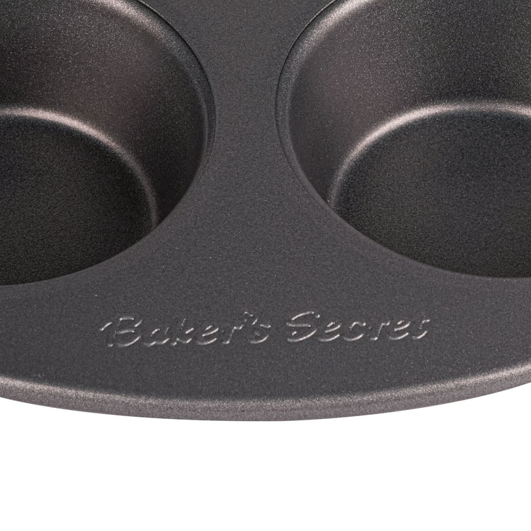 Baker's Secret Nonstick Carbon Steel Muffin Pan, 12 Cups, Gray, Size: 12cup