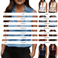 thumbnail image 3 of Women's Solid Color Satin Sleeveless Top with Deep V Neck and Turn Down Lapel Collar, Elegant Casual Blouse, for Summer Daily Wear or Office Outfits Sky Blue, 3 of 5