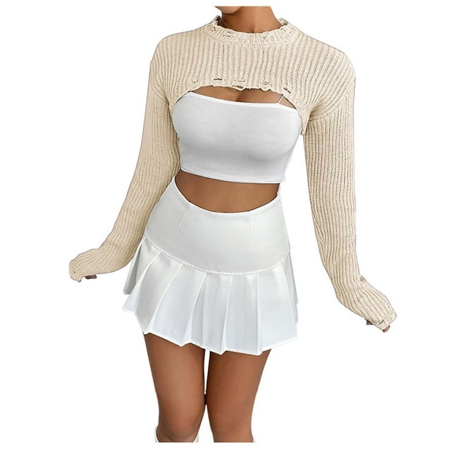 Hauts pour Femmes à Manches Longues Hauts pour Femmes à Manches Longues Mode Féminine Manches Longues Noël Col Rond Ample Tendance Hauts Blouse Chandail Tricoté Hauts pour Femmes à Manches Longues
