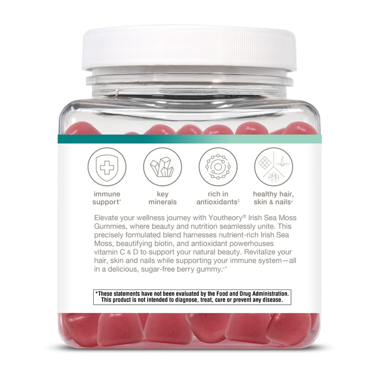 ヨーグモスの意志 ソーサリー Youtheory Zero Sugar Irish Sea Moss Gummy 60ct - Walmart.com