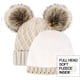 thumbnail image 3 of Gorro de invierno con forro polar y punto trenzado para mujer, 3 of 6