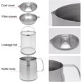 thumbnail image 3 of FYBTO Stainless Steel Oil Filter Pot, 304 Stainless Steel Large Capacity Versatile Oil Filter Vessel, Multi-Functional Oil Filter Tank, Kitchen Cooking Oil Filter with Fried Basket (1.5L)-0621, 3 of 4