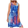 thumbnail image 2 of SMihono Robe Maxi Bohème d'Été pour Femmes Grande Taille Mode pour Femmes à Col Rond Sans Manches Robe Chandail Imprimée Robe de Plage Évasée, 2 of 6