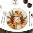 thumbnail image 3 of Christmas Placemat, Heat Resistant Table Mat, Washable and Durable Linen Place Mat for Winter Holiday Kitchen Dining and Party Decoration, 3 of 6