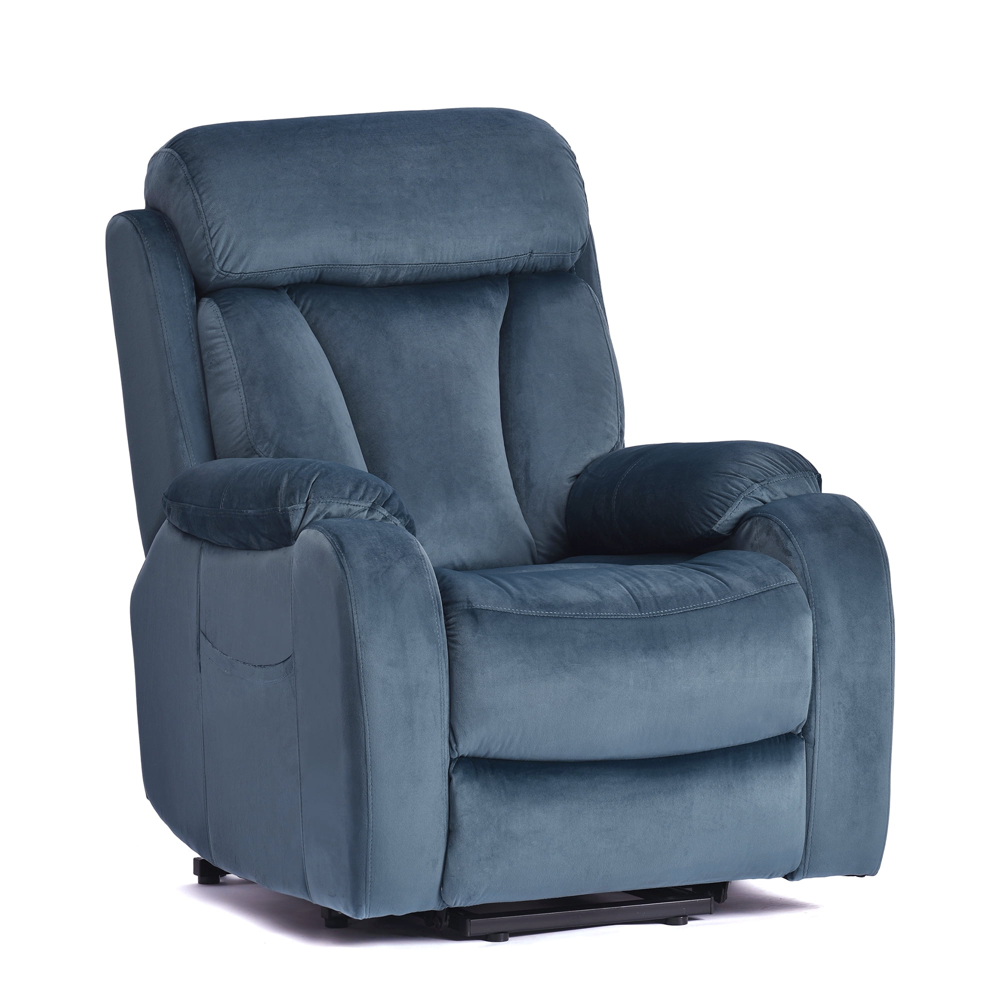 Resenkos Massage Recliner Chair, Fabric Recliner Sofa Home Theater Seating with Lumbar Support, Power Lift Recliner Chair for Living Room, Navy Blue Resenkos Massage Recliner Chair, Fabric Recliner Sofa Home Theater Seating with Lumbar Support, Power Lift Recliner Chair for Living Room, Navy Blue