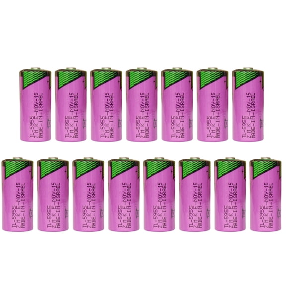 15Pc TL-5955 2/3AA 1650mAh 3.6V Lithium PLC Battery Replacement for Tadiran TL-2155 TL-4955 TL-5155 TL-5955 SL-361 ER14335