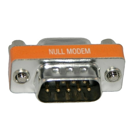 DB9 Male / DB9 Female Null Modem Mini Adapter