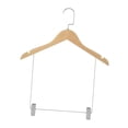 thumbnail image 1 of Perchas de madera maciza para trajes, armario antideslizante, organizador de ropa para chaqueta, pantalón, camisa, trajes, perchas para pantalones de para ropa de hombre perfecl percha para pantalones, 1 of 8