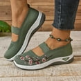 thumbnail image 3 of Orthopedic Walking Shoes for Women Comfortable Flower Embroidered Arch Support Slip on Sports Loafers, 3 of 5