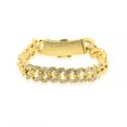 thumbnail image 1 of JeenMata Pulsera de Eslabones Cubanos de Metal Amarillo para Hombre Joyería Elegante y con Estilo, 1 of 6