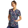 thumbnail image 4 of Cherokee Prints Women Scrubs Top V-Neck Print CK662, 4 of 5
