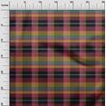 thumbnail image 2 of oneOone Cotton Jersey Black Fabric Madras Check Sewing Material Print Fabric By The Yard 58 Inches Wide, 2 of 4