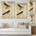 thumbnail image 4 of Designart 'Ancient Bird II' Traditional Print on Natural Pine Wood, 4 of 5