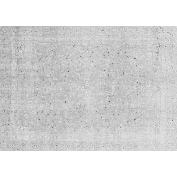 Ahgly Company Indoor Rectangle Abstract Gray Modern Area Rugs, 8' x 10'