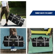 REDCAMP Xlarge Foldable Roller Duffel Bag with Wheels 120L, 210D Oxford Collapsible Duffel Bag with Rollers for Camping Travel Gear, Black