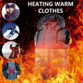 thumbnail image 2 of Pxiakgy Winter Loose Lightweight Hooded Heated Vest Mens And Womens Heating Clothes Lightweight USB Heated Vest Jacket 3 Heating Level 9 Adjustable Heating Area For Hiking (battery Pack Grey + 3XL, 2 of 9