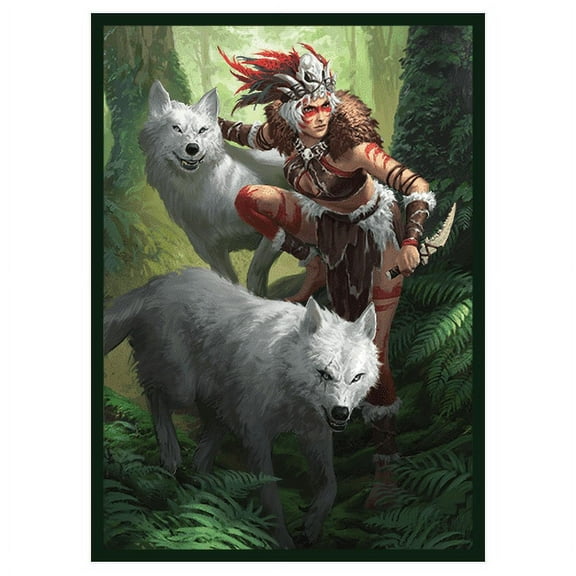 Fantasy North - Akalla - Fangs of the Forest - 100 Smooth Matte TCG Card Sleeves - Fits Magic MTG Commander Pokemon and other Card Games - Playing Card Sleeves