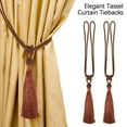 thumbnail image 4 of BadPiggies Curtain Tiebacks Tassel Tie-Backs, Rope Curtain tie Backs Polyester Handmade Curtain Holdbacks 2 Pack - Golden Yellow, 4 of 8