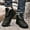 Black, variant on OKBOP Platform Snow Boots for Women Ankle Christmas Winter Lace Up Snow Boots Short Casual Christmas Fleece-Lined Solid Shoes Khaki