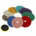 thumbnail image 2 of 10Pcs Diamond Polishing Pads Kit 4 Inch Wet/Dry for Granite Stone Concrete Marble Polishing Use Grinding Discs Set, 2 of 9