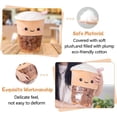 thumbnail image 5 of 13.7in Squishy Bubble Tea Plush Pillow Toy Removable Stuffed 6Pcs Cute Boba Plushies Food Hugging Cup Creative Gifts for Kids Girls Boys(Brown), 5 of 6