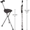 thumbnail image 3 of Switch Sticks Folding Walking Cane with Built-In Seat, Lightweight Aluminum, 34 in. Tall, 220 lb. Capacity, Travel and Outdoor Support, 3 of 8