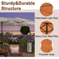 thumbnail image 4 of Mondawe 15ft Double-Sided Solar Patio Umbrella with Base (Included) Large Outdoor Umbrella with Solar Lights, 4 of 10