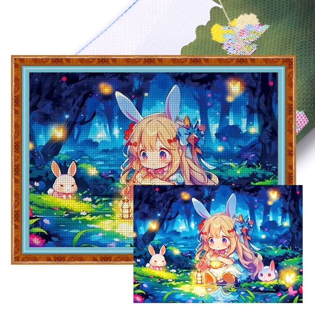 Hilo Algodón para Bordado Punto Cruz Con en El País Las Maravillas 11CT 60x45cm