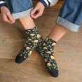 thumbnail image 3 of Rateoe Octopuses And Leaves Pattern Quarter Crew Socks,Toe Seamed Ankle Socks,Cotton Cushioned Breathable Athletic Crew Sports Socks, 3 of 7