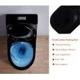 thumbnail image 4 of WinZo WZ5079B Compact One Piece Toilet 22.8" Depth Modern Short Design Dual Flush for Small Tiny Mini Bathroom 12" Rough-in,Matte Black, 4 of 6