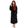 thumbnail image 2 of Robes for Men Women Soft Flannel Bath Robes Sleepwear,Black, 2 of 6