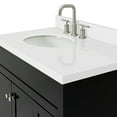 thumbnail image 3 of Ariel Hamlet 37 In. Left Offset Oval Sink Vanity With White Quartz Countertop In Black, 3 of 11