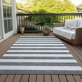 thumbnail image 6 of Addison Rugs Chantille Indoor/Outdoor Transitional Stripes Charcoal Washable Rectangle Rug, 2'6" x 3'10", 6 of 6