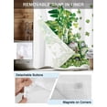 thumbnail image 5 of No Hook Shower Curtain with Snap-in Liner, St Patrick's Day Waterproof Fabric Bathroom Curtains, Lucky Shamrock Tree Gnomes Truck Leaf Green Bath Curtains & Mesh Top Window 72"x84" Long, 5 of 9