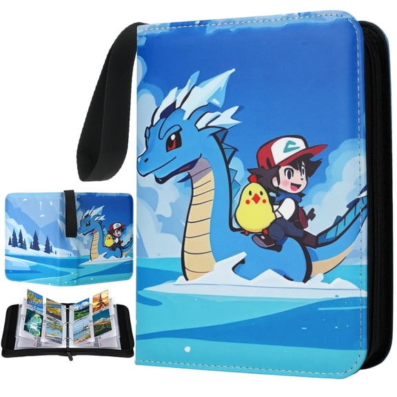 HBK 400 Pockets Card Binder, 50 Pages for Secure Storage, Premium PU Leather Album for MTG, Sports & Trading Cards Storage