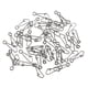 thumbnail image 1 of La Pesca Del Acero Inoxidable 50pcs Enganchó Los Accesorios Rápidos De Los Snap De La Pesca De La De La Pesca Los 0 # Soledad Conectores de broches de pesca, 1 of 7
