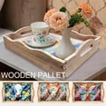 thumbnail image 3 of Daily Mix Store QEOTOH New Dining Wooden Embroidery Handmade Set Furnishings Table Decoration Gift Box Dining, 3 of 9