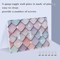 thumbnail image 3 of Yayeee Toggle Light Switch Wall Plate 2-Gang 4.56"x4.48" Decorative Outlet Cover, Pink Art Pattern, 3 of 7