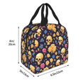 thumbnail image 2 of Yiaed Skull gold flower Print Insulated Lunch Bag Reusable Cute Tote Lunch Box, Leakproof Cooler Lunch Bags for Work Office Travel School Picnic, 2 of 5