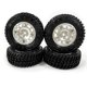 thumbnail image 1 of Vogacara 4 piezas 1/24 llantas de ruedas neumático RC pieza de actualización de plástico duradero llantas de ruedas Rc neumático para Axial Kits de construcción modelo Plata, 1 of 6