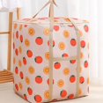 thumbnail image 2 of Storage Clothes Bags Large Comforter Storage Large Blanket Organizer Foldable Storage Box with Heavy Duty and Zipper for Blanket Comforter Quilt Clothes Living Room Sheet, 75L, C-Orange, 2 of 7