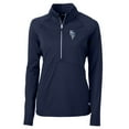 thumbnail image 2 of Women's Cutter & Buck  Navy Kansas City Royals City Connect Adapt Eco Knit Stretch Recycled Half-Zip Pullover Top, 2 of 3