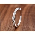 thumbnail image 2 of Bow Jewel 14K White Gold Over Rings - 0.6 Ct Round Cut Diamond Rings - Twisted Shape Engagement Gift for Women's - Criss Cross Wedding Rings for Gifts - Stackable Diamond Rings On Clearance, 2 of 6