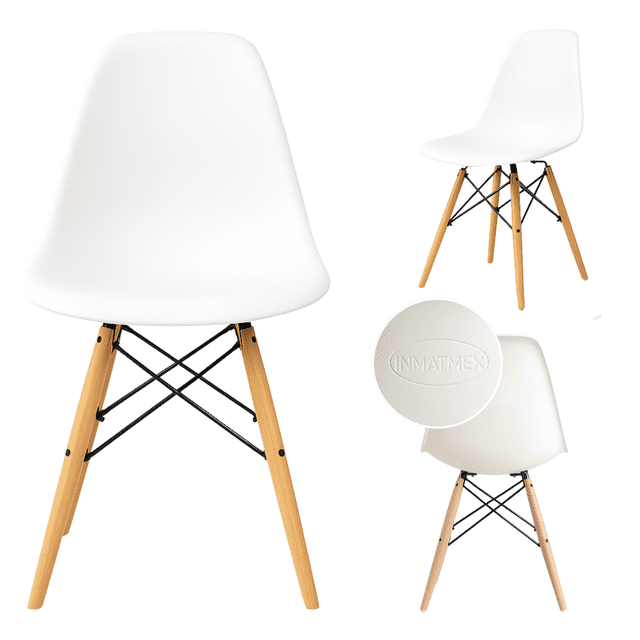 Silla Eames Blanca INMATMEX Silla EAMES, color blanco