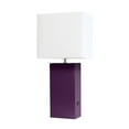 thumbnail image 1 of Elegant Designs Modern Leather Table Lamp with USB and White Fabric Shade, 1 of 7