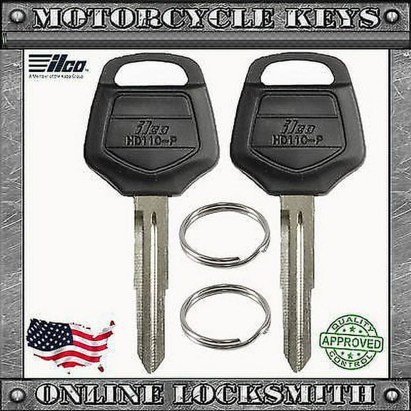 2 New Uncut Keys For Honda Goldwing 2001  Motorcycle Hd110-P
